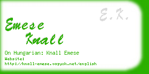 emese knall business card